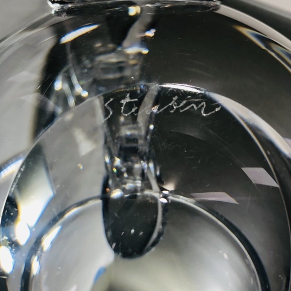 Vtg Steuben Art Glass Snail Scroll Handle Gravy Boat Lead Crystal 7”L #7858 - Picture 16 of 16